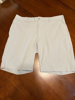 Peter Millar Shorts Mens 34 Crown Crafted Stealth Performance Chino Golf Grey